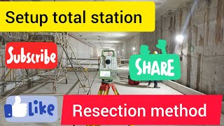 How to setup total station by Resection method for settingout work watch this video until the end [upl. by Hildegaard]