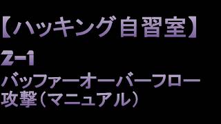 【ハッキング】21 バッファーオーバーフロー攻撃（マニュアル）【自習室】 [upl. by Retloc803]