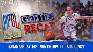 MPBL FULL GAME RECAP  SARANGANI VS MUNTINLUPA  AUGUST 5 2022 [upl. by Tully]