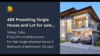 4BR Preselling Single House and Lot for sale in Talisay Cebu [upl. by Nosrac]