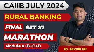 CAIIB Rural Banking  CAIIB Rural Banking Marathon  Part 1  By Arvind Sir [upl. by Rosane]