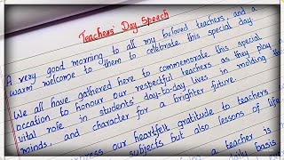 Best Teachers Day Speech  English  Teachers Day Speech  September 5 Speech [upl. by Llerral]