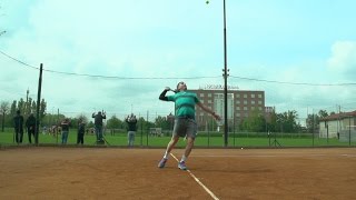 Servizio Dritto e Rovescio Tennis Slow Motion Test [upl. by Dyna237]