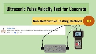 Ultrasonic Pulse Velocity Test for Concrete  NonDestructive Testing Methods NDT 8 [upl. by Anaynek229]