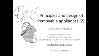 Dr Mariam Orthodontic Removable appliances 2 [upl. by Vudimir]