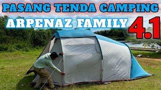 Tutorial Mudah‼️CARA PASANG TENDA CAMPING ARPENAZ FAMILY 41 tendacamping camping solocamping [upl. by Kerwinn754]