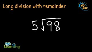 Long Division with Remainder  Easy Example [upl. by Adlin313]