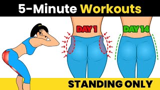 BURN THIGH FAT IN 1 WEEK  THE BEST 5 MINUTE WORKOUT TO BURN THIGH FAT AT HOME IN 7 DAYS [upl. by Acissev]