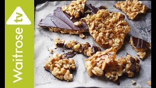 Peanut brittle with sea salt chocolate  Waitrose [upl. by Iruahs101]