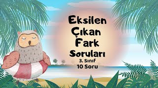 eksilençıkanfark 3 Sınıf Çıkarma İşlemi Soruları Eksilen çıkan fark [upl. by Bevers590]