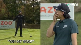 Min Woo Lee Makes ASTONISHING Birdie  2023 Cazoo Open de France [upl. by Adlesirc]