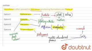 Microfossils often present in petroleum producing formations are those of [upl. by Wiencke20]