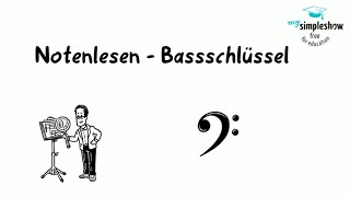 Musiktheorie Notenlesen im Bassschlüssel [upl. by Farra]