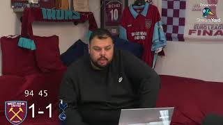 West ham vs Tottenham  Live watchalong [upl. by Pavlish]