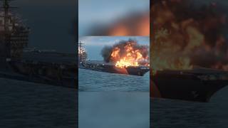 aircraft fire on ship 🚢 [upl. by Gardie]