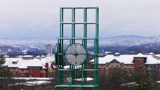 Binghamton University Snowy Drone Tour [upl. by Fabri646]