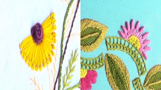 Three Exclusive Hand Embroidery Floral Designs by Miss Anjiara Begum [upl. by Vaclava]