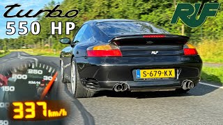 Porsche 996 Turbo RUF 550HP  100200 200300 TOP SPEED SOUND amp POV [upl. by Cosme]