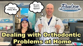 How to deal with Orthodontic problems from home  poking wire broken bracket placing wax and more [upl. by Akilat]