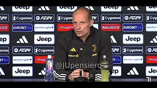 Conferenza stampa ALLEGRI pre LazioJuve quotParole Scanavino sul mio futuro Pensiamo al presentequot [upl. by Platto182]