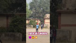 Fall of all 7 wickets 💥🙆🏏cricket shorts tending wickets [upl. by Enelram]