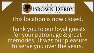 Girves Brown Derby closes in Canton [upl. by Etireuqram]