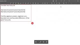 Soft Computing Fuzzy Operations Algebraic sum Algebraic Product Bounded sum Bounded product [upl. by Dian912]