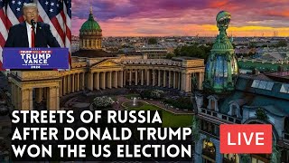 Streets of RUSSIA after TRUMP Won The US Presidential Election 2024 LIVE [upl. by Russon989]