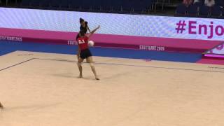 Katsiaryna Halkina  Rhythmic Gymnastics World Championships Stuttgart [upl. by Silvano]