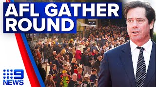 AFL boss Gillon McLachlan backtracks over the future of Gather Round  9 News Australia [upl. by Acir]