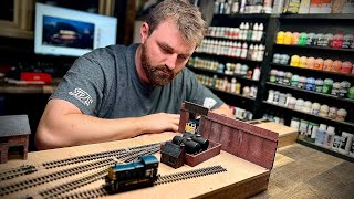 Building A Shunting Layout  Scratch Building a retaining wall  Ep9 [upl. by Tnairb]