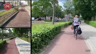 Comparing the cycleway in different years [upl. by Brie]