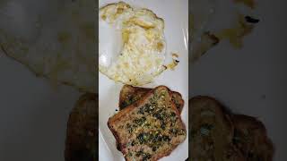 10 mins breakfast recipe Egg poach and garlic bread  shorts [upl. by Shaia]