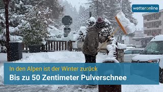 Wintercomback in den Alpen  Bis 50 Zentimeter Neuschnee [upl. by Jolda]