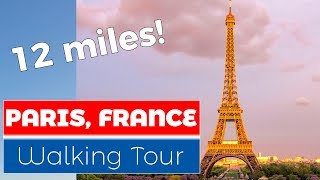 Walking in Paris France  See Eiffel Tower the Louvre and more [upl. by Nnahgiel]