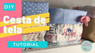 🧺 Tutorial CESTA de TELA DIY Sin necesidad de patrón COSTURA FÁCIL [upl. by Hgielhsa]