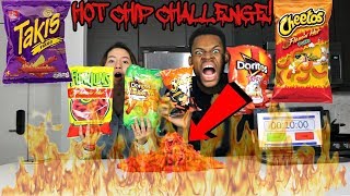 EXTREME EXTRA HOT CHIP CHALLENGE WITH MY GIRLFRIEND OUR MOUTHS BURNT [upl. by Yrrab]