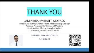 Weill Cornell Urology  Grand Rounds Dr Jamin Brahmbhatt [upl. by Ingunna18]