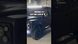 CLASSIC Defender 110  Overfinch Light Bar Close Up [upl. by Dogs]