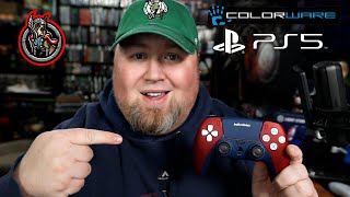 Colorware Playstation 5 CUSTOM Dualsense Controller Unboxing [upl. by Amimej13]