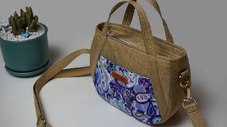 DIY38 How to Make a Crossbody Bag Tutorial Sewing Bag Free PDF Pattern [upl. by Poucher621]