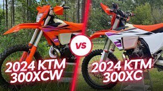 2024 KTM 300XCW TBI vs 2024 KTM 300 XC TBI httpyoutubecomdirtabletvsubconfirmation1 [upl. by Llewoh311]