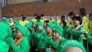 Thai Tims sing players songs to the Celtic team [upl. by Aneekat]