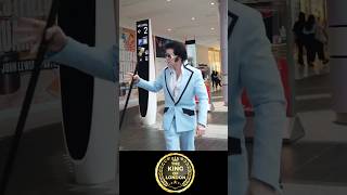 quotTHE GREATEST ELVIS IMPERSONATOR WE HAVE SEENquot stuns people in Public shorts elvis king reaction [upl. by Ahseyn]