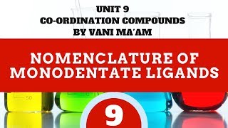 Nomenclature of Monodentate ligands Part 9Unit 9 CBSE grade 12 chemistry coordination compounds [upl. by Sharla]