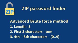 ZIP password finder iOS app 3  use advanced brute force [upl. by Mahgem]