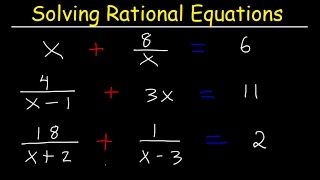 Solving Rational Equations With Fractions and Variables amp Different Denominators  College Algebra [upl. by Aihsotan]