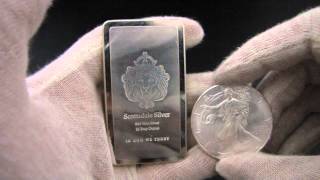 HD 10 oz Scottsdale quotStackerquot Silver Bullion Bar [upl. by Aidnahs123]