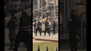 Pakistan  India Wagah Border Flag Lowering ceremony pakistan wagahborder flag country [upl. by Navoj]