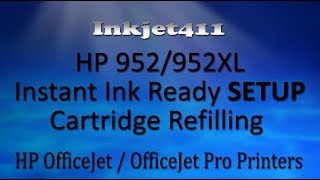 HP 952 Instant Ink Ready SETUP Cartridge Refill Service [upl. by Llerruj]